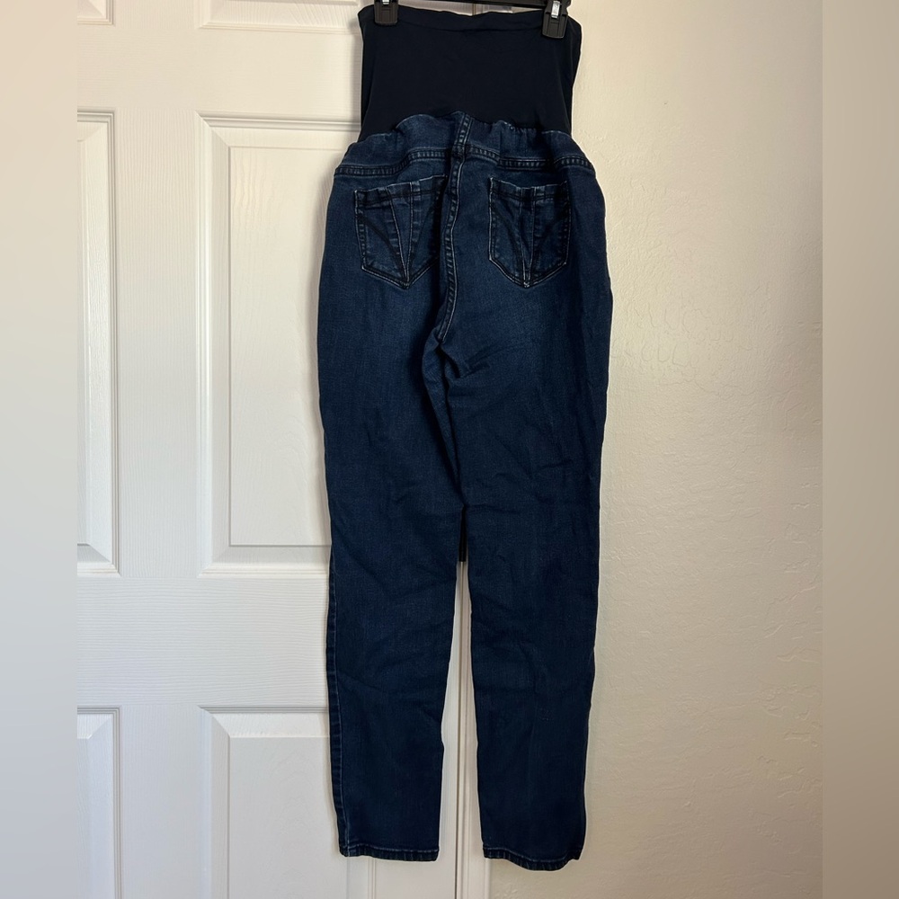Indigo blue maternity skinny jeans